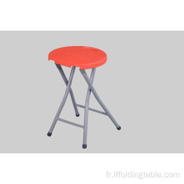 Siège de tabouret rond portable en plastique d&#39;acier